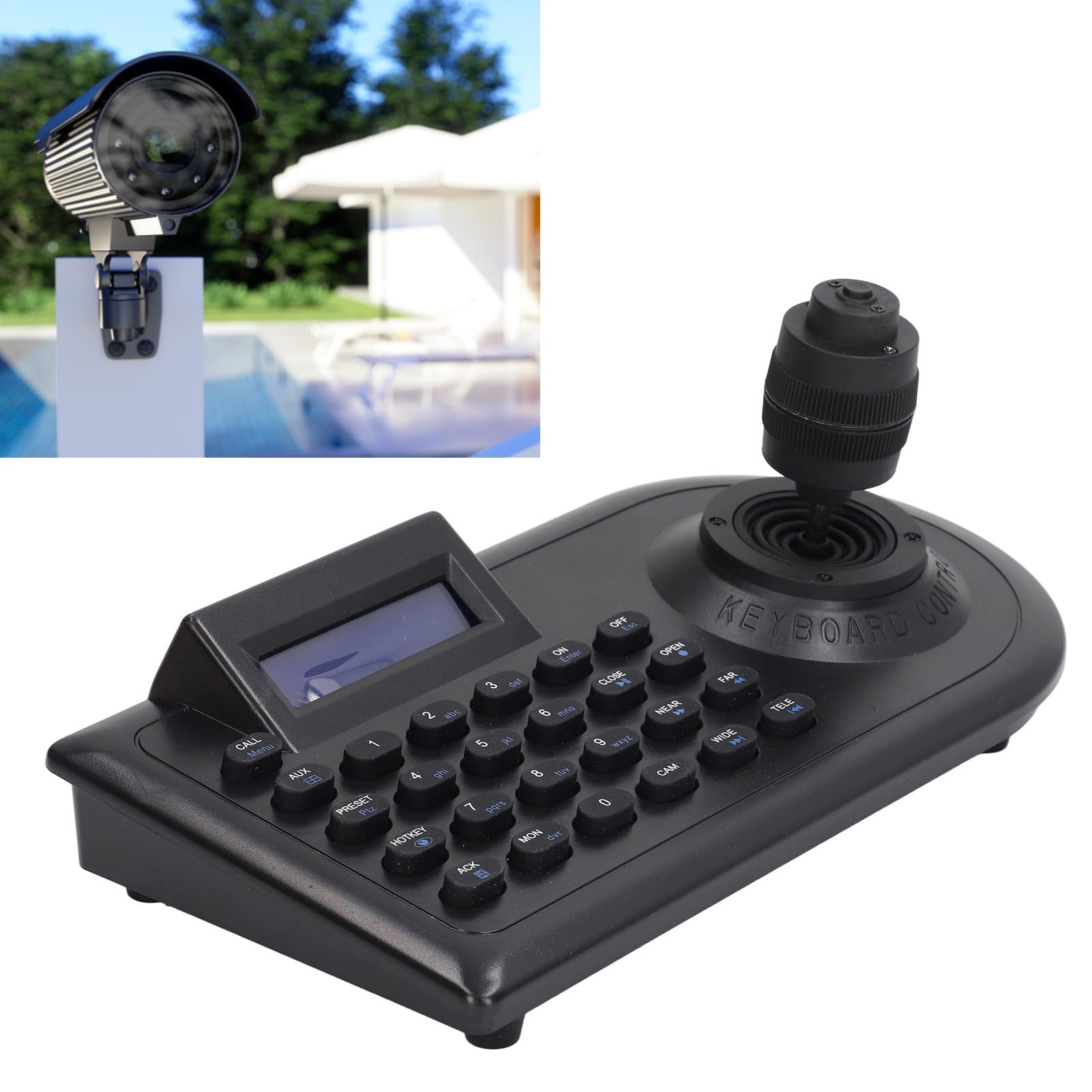 Tastiera per Telecamera PTZ con Joystick 4D, Tastiera per Telecamera PTZ con Joystick 4D con LCD, Compatibile con, Supporta Sorveglianza di Rete Standard, Joystick (Spina UE