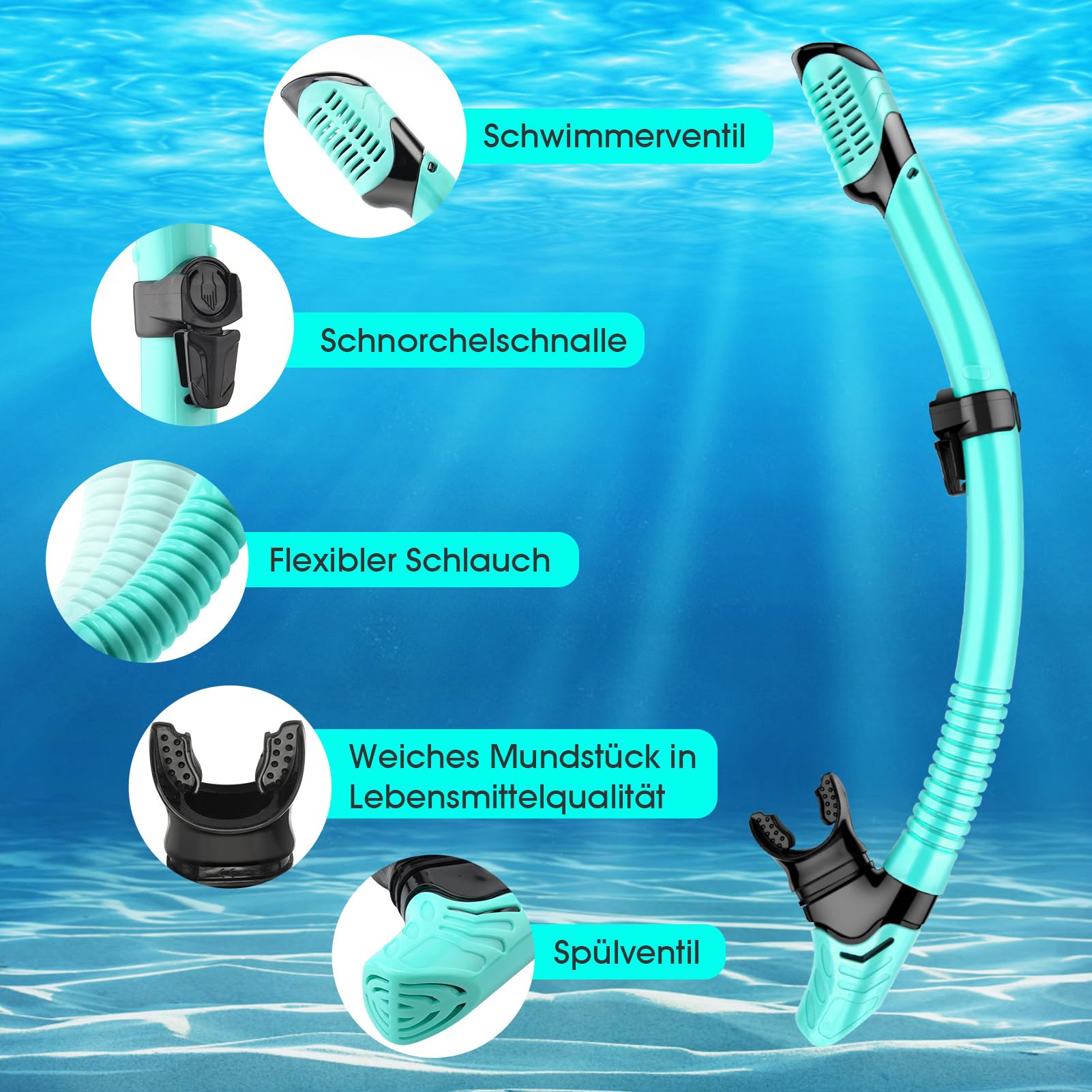 Nigecue Zestaw do snorkelingu dla dorosłych, z okularami do nurkowania i fajką Dry Fajka, maska zapobiegająca przeciekaniu, z hartowanego szkła, do nurkowania, pływania i nurkowania