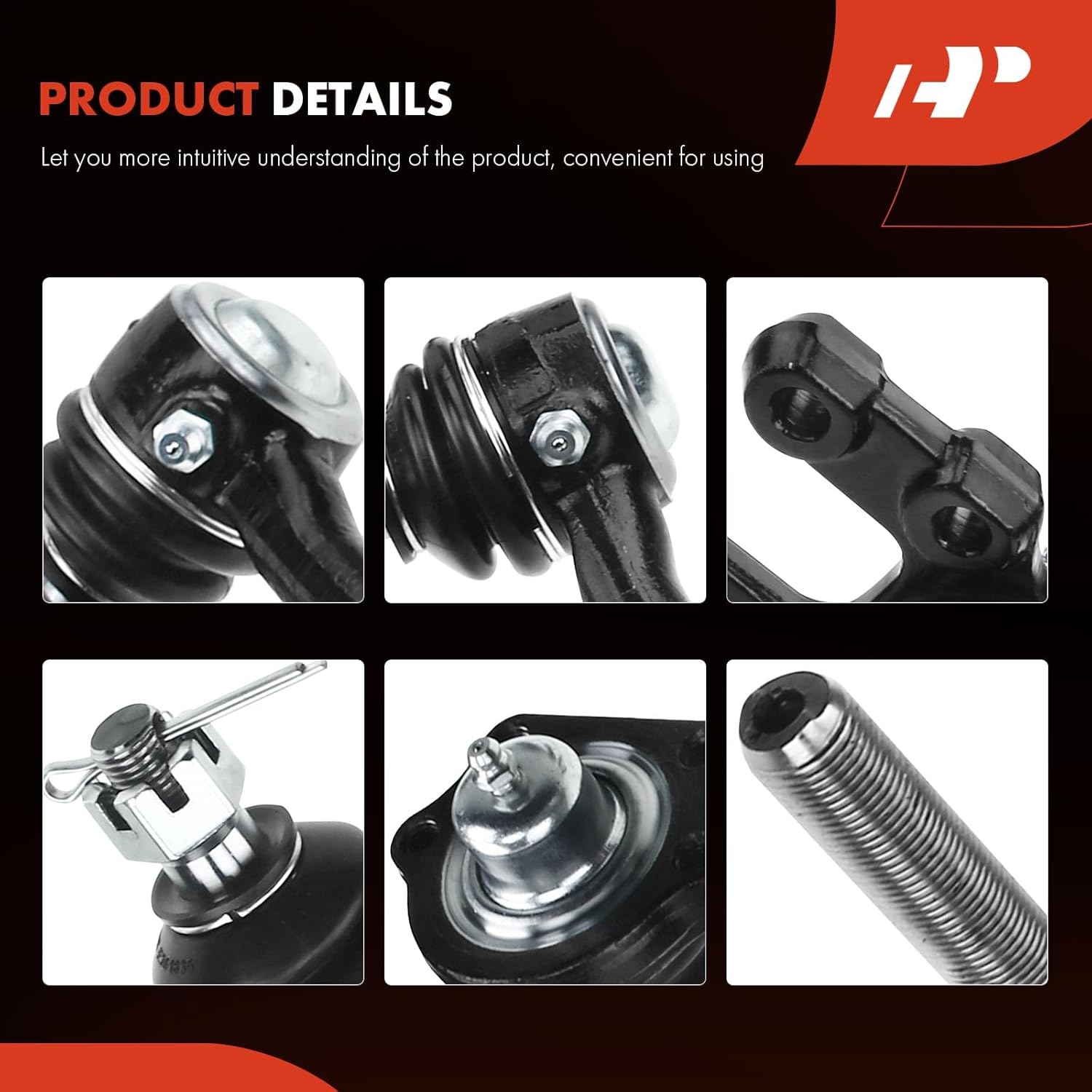 A-Premium Set of 8, Front Upper & Lower Ball Joint, Inner & Outer Tie Rod End, Compatible with Nissan Pathfinder 1987-1992, Pickup 1995-1997, D21 1986-1994