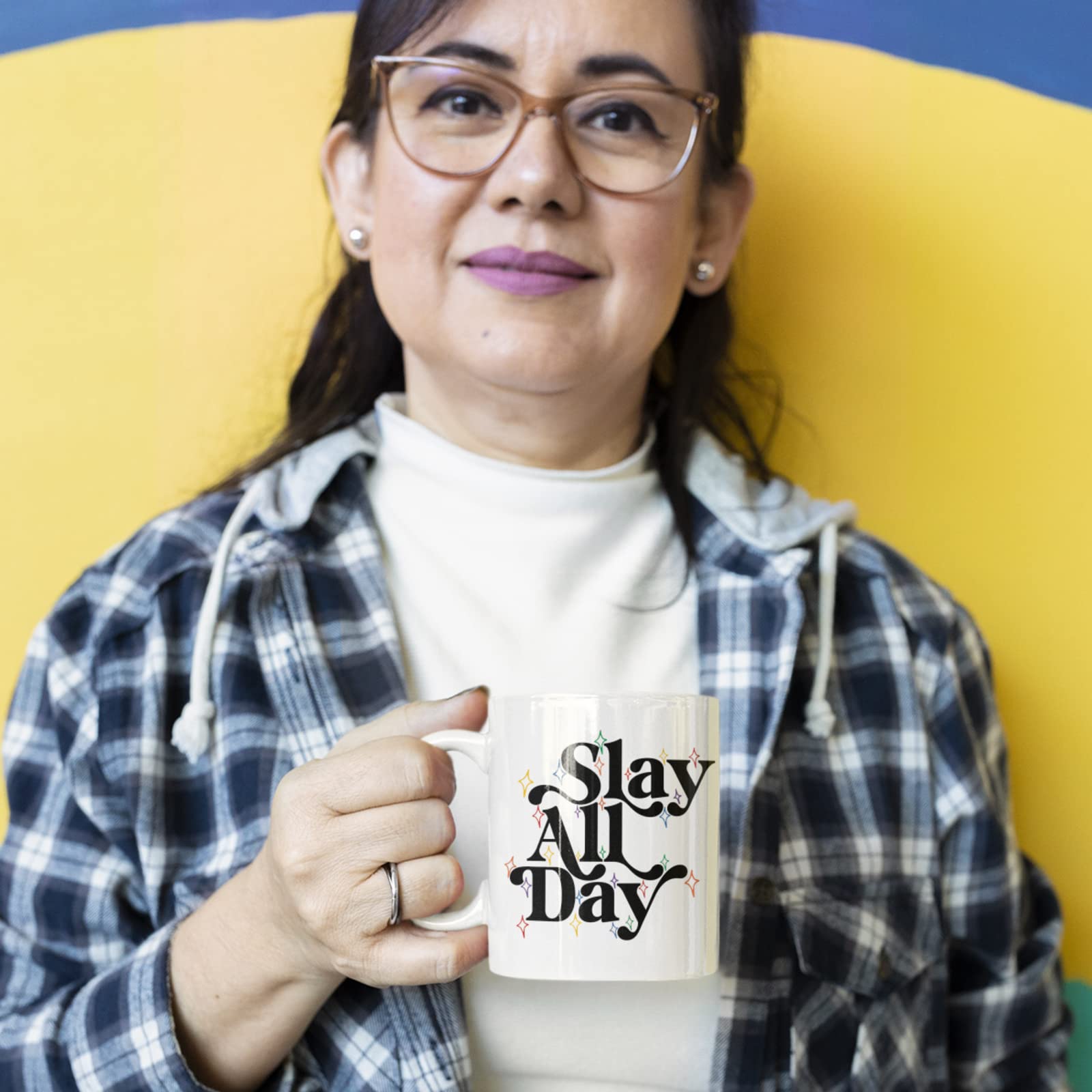 BWW Print - Slay All Day - Friendship Gift Mug, Ceramic, 11fl.oz, White - Image 2