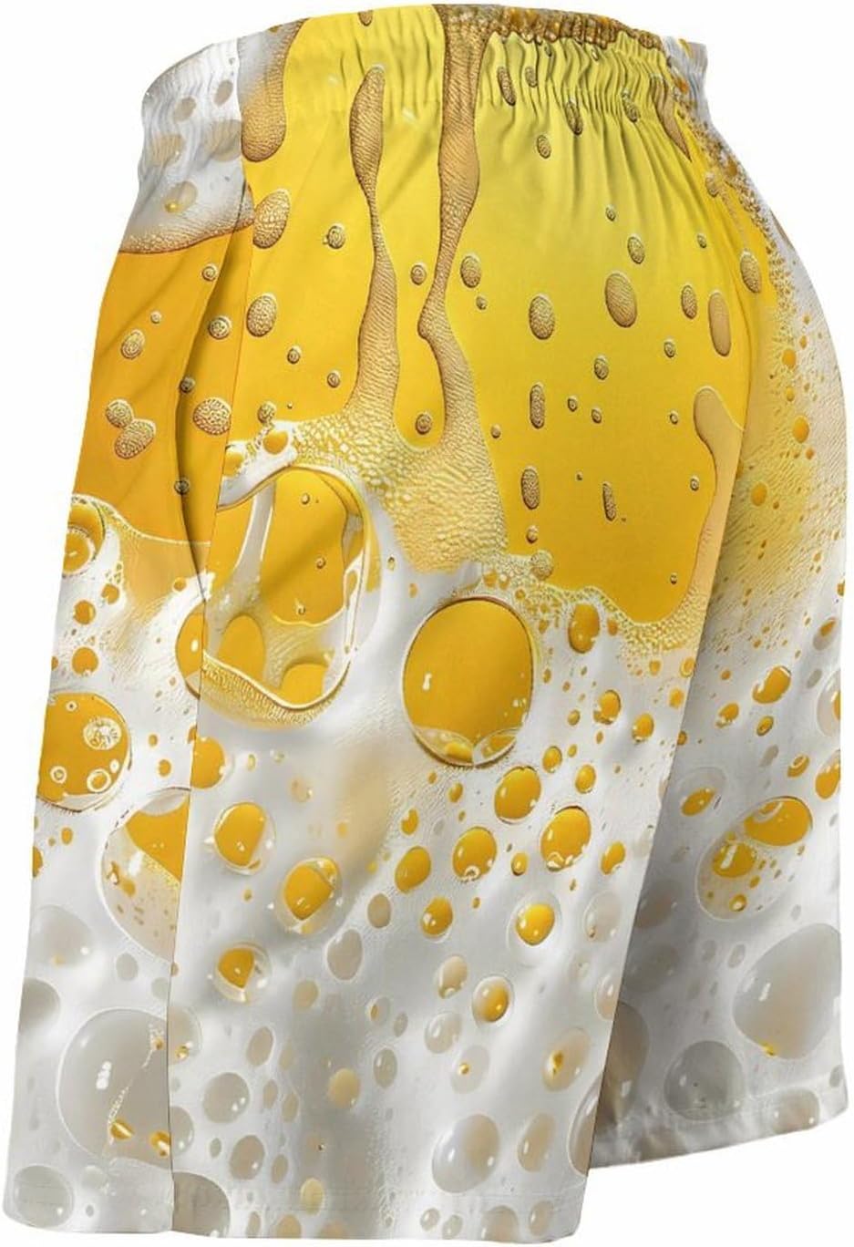 Beer Foam Casual Men's Swim Trunks Novelty Summer Beach Shorts Swimwear with Pocket