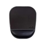 Black Office Square Leather Mouse Pad with Wrist Rest Non-Slip Design, Business Style Gaming PU Mousepad for Learners, Workers &Computer Users. (S-Black)