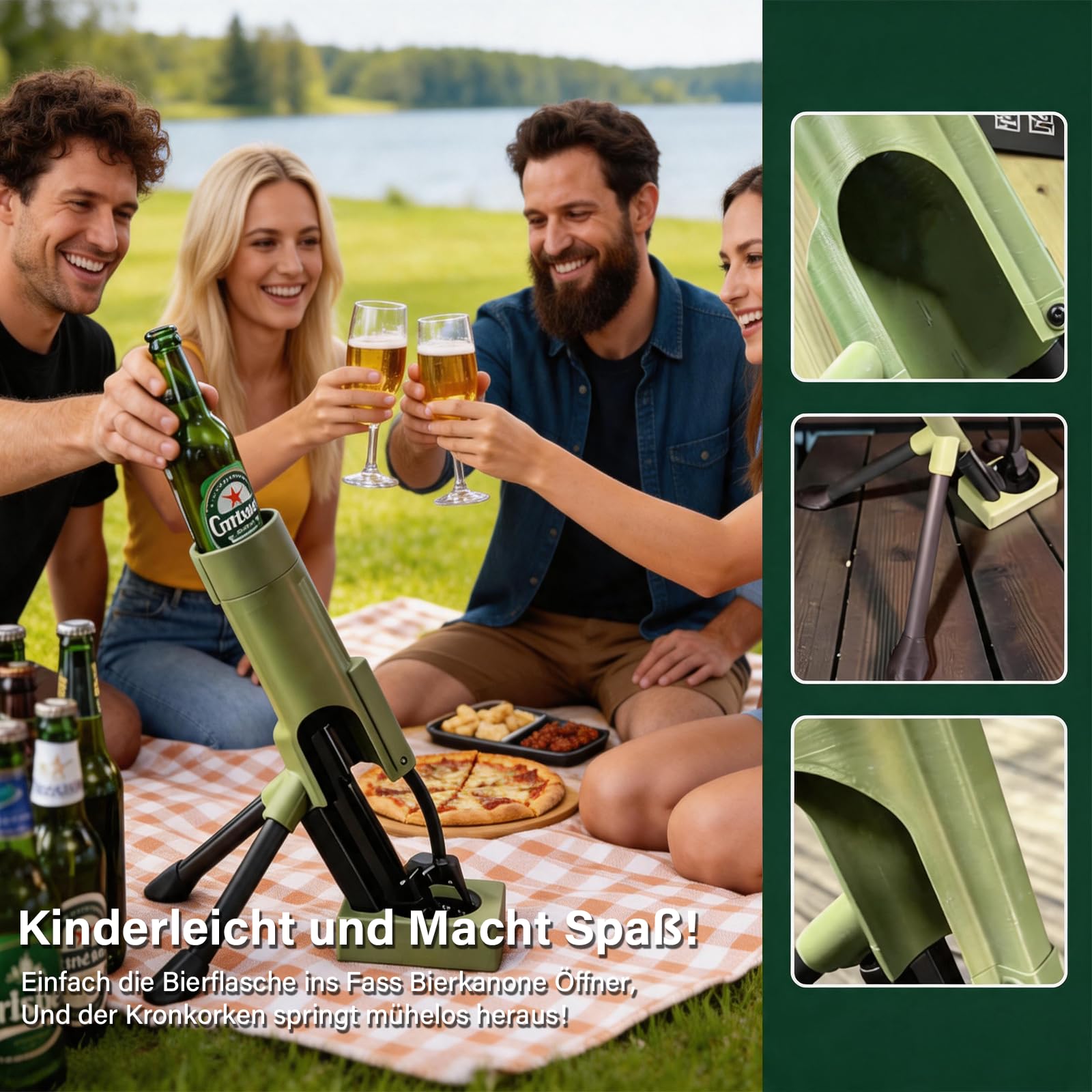 Décapsuleur de bière 500 ml - Ouvre-bouteille - Pour bars, étagères, fêtes (B, #6)