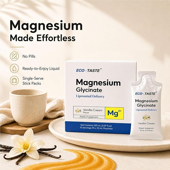 ECO-TASTE Liposomal Magnesium Glycinate Liquid Pouches