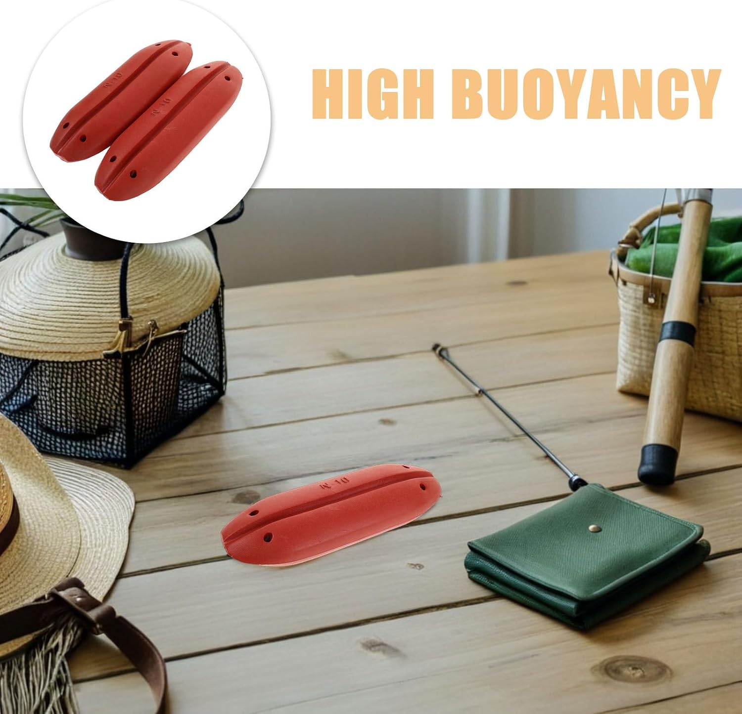 4pcs Oval Rope Floats - High Visibility Fishing Buoys - Foam Marker for Netting Dock Lines Pool Fishing Gear Marine Applications Dark Red