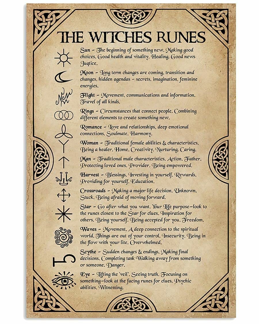 Ara Step The Witches Art Poster Prints 1 (The Witches Runes, 297 x 420 mm / 11.7 x 16.5 inches)