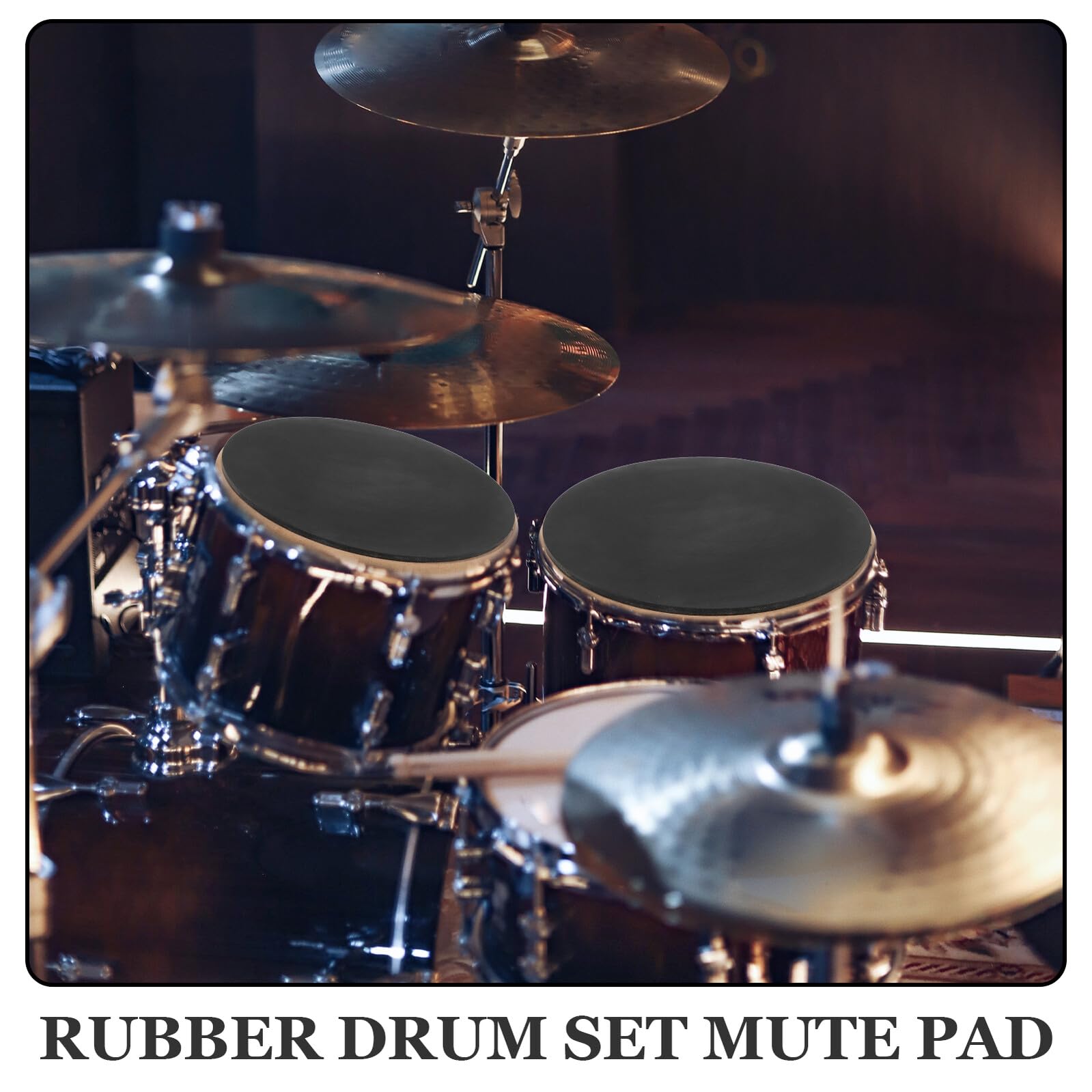 GARVALON Tamponi Smorzanti in Gomma Per Batteria 20,6 Cm, Pad Per Sordina Silenziatore Tamburo Riutilizzabile, Accessori Per Esercizi Musicali Senza Rumore