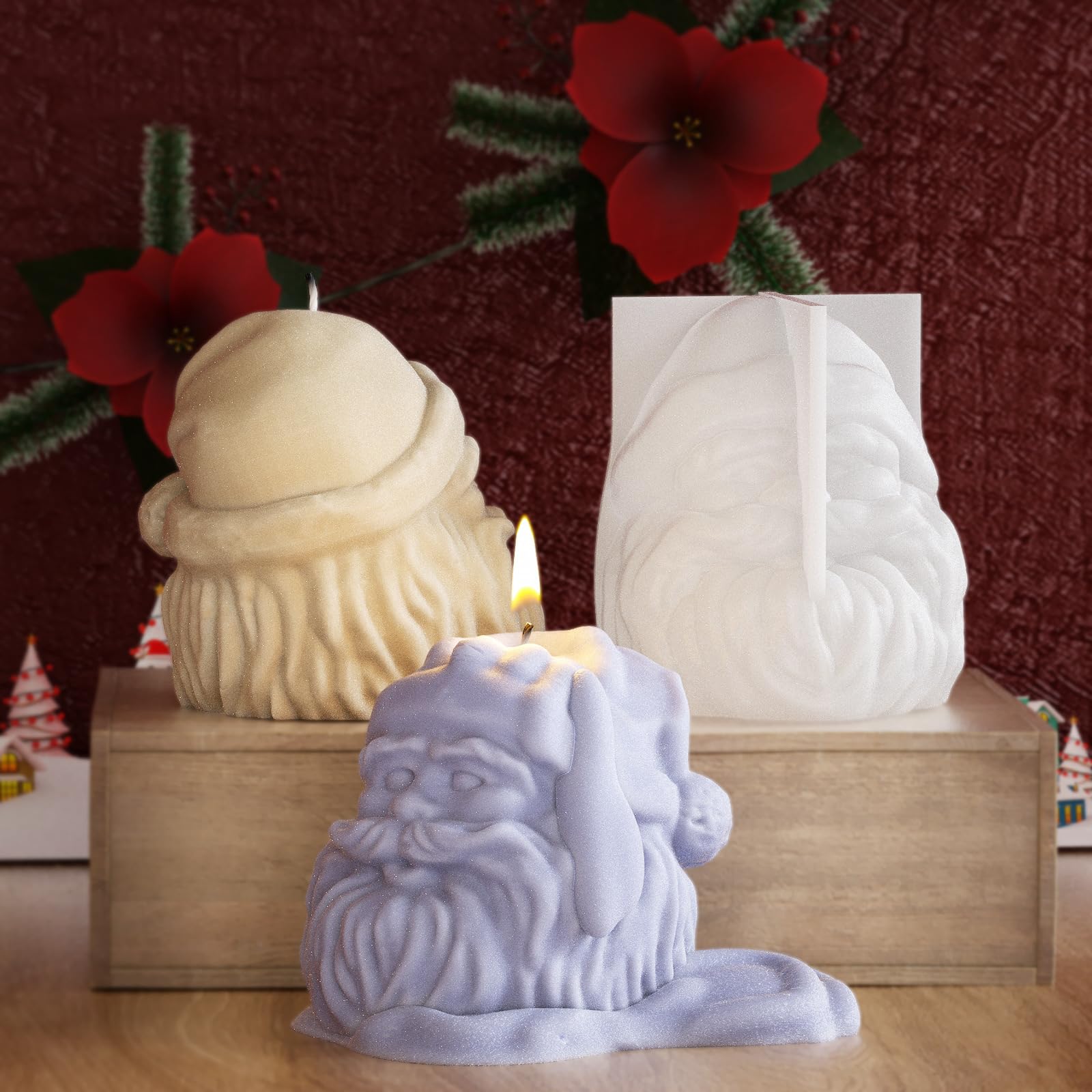 Silikonform Weihnachten – 3D Kerzenform Für DIY, Seife & Deko