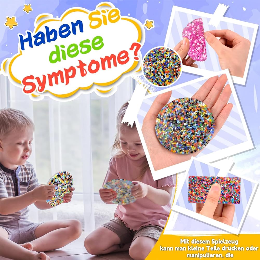 Skin Picking Fidget Toys, 4 Stück Silikon Spielzeug - Fünfzackiger Stern, Herzförmig, Rund, Rechteckig - Haut Picking Relief Toy für ADHD OCD