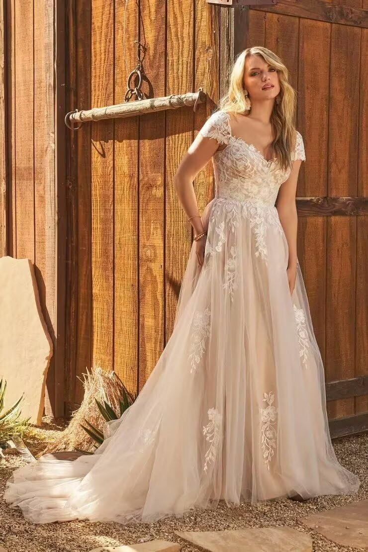 Wedding Dress for Bride Mermaid Lace Applique Bridal Gowns BOFD3