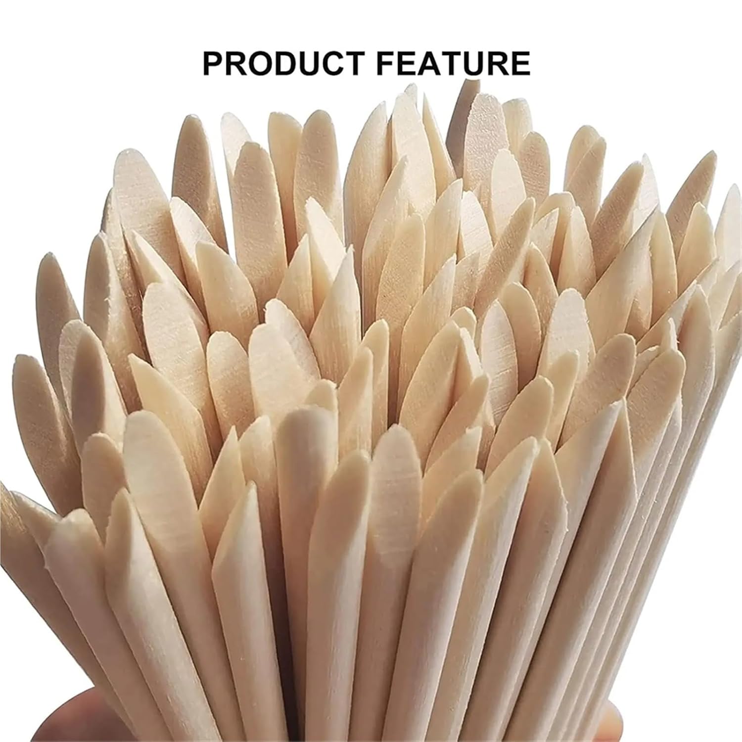 Wood Cuticle Sticks 1000pcs Nail Art Pusher Orange Wood Sticks Cuticle Pusher Remover Rhinestones Manicure Pedicure Care Tools(Small)