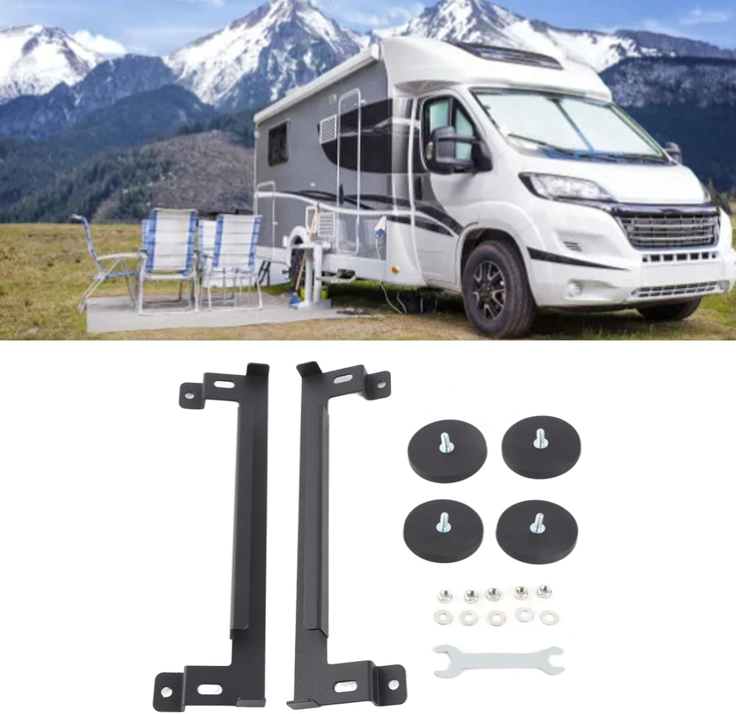 Black s t a r l i n k Mini Magnetic Mount, Metal Satellite Bracket, 4 Strong Magnets, Fits Car RV Boat Plane, Space Saving Design, Portable with Accurate Adjustment