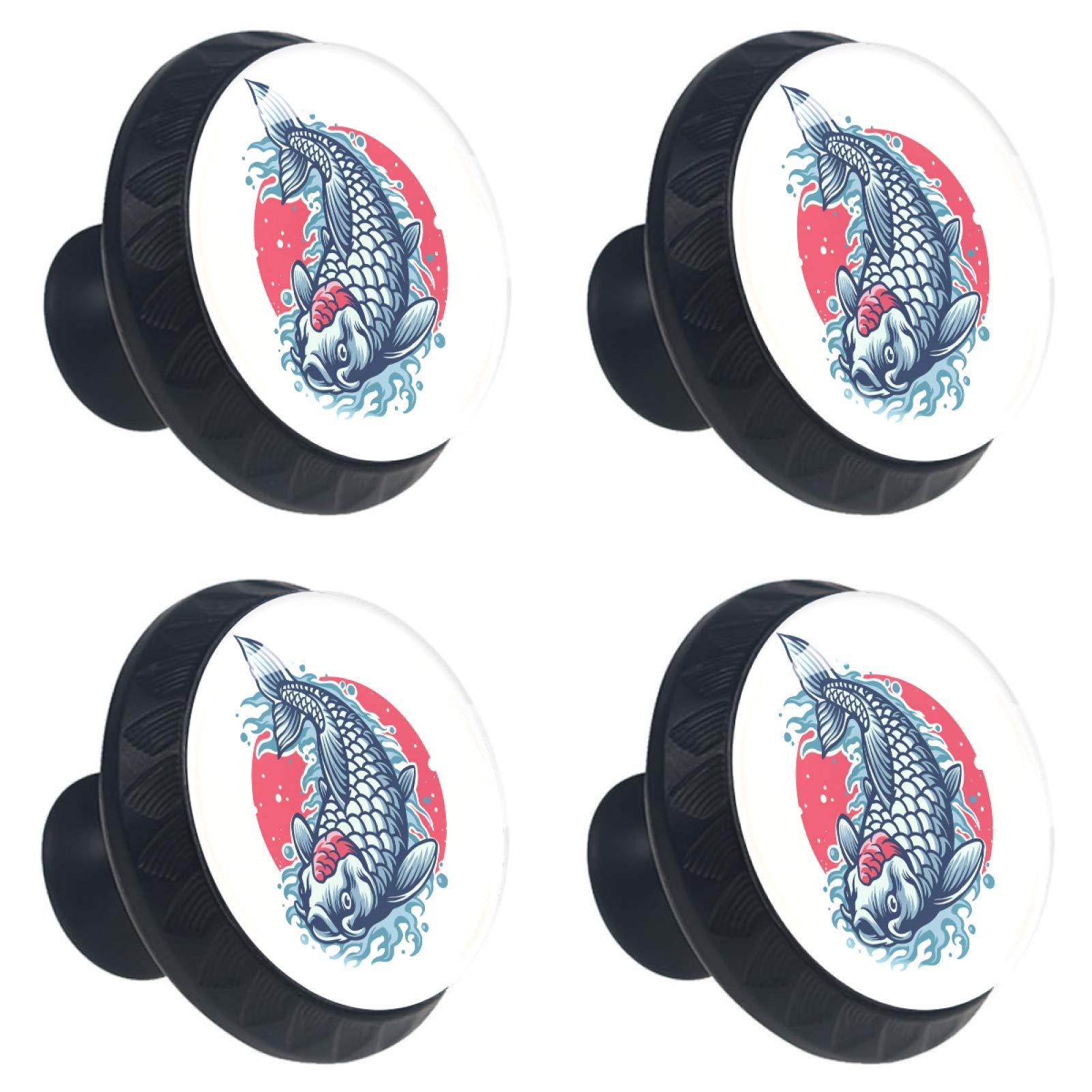 Boutons de tiroir en cristal vintage 30mm | Lot de 4 poignées élégantes