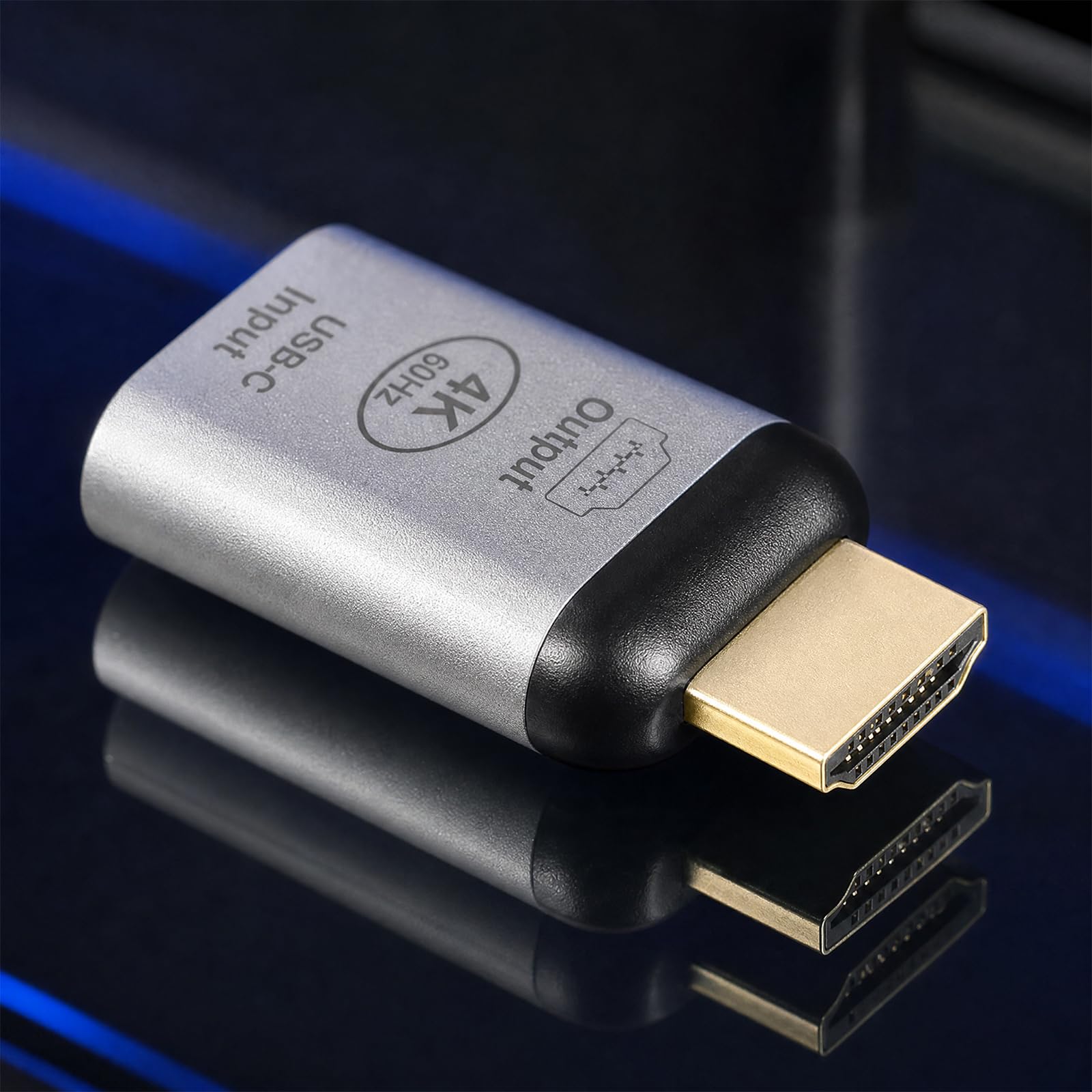 Przejściówka z USB C na HDMI, 4K 60Hz, typ C żeński na HDMI męski, kompatybilna z MacBook, iPad Pro, Samsung Galaxy, Steam Deck, laptop, smartfon, monitor, TV, projektor