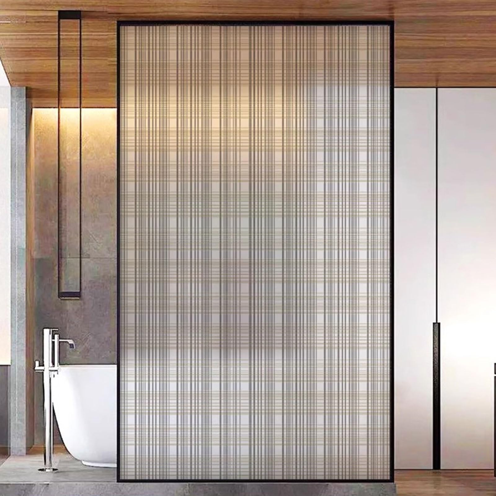 Eiauiuo Window Film Decorative PVC Static Cling Glass Privacy Film