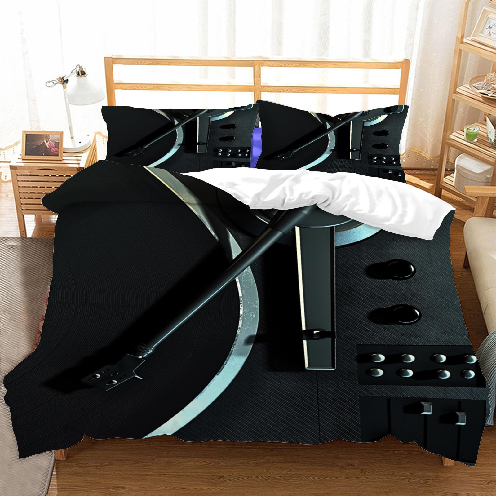 Housse de couette 220x240 joueur mécanique finie la couette qui glisse grâce à la fermeture