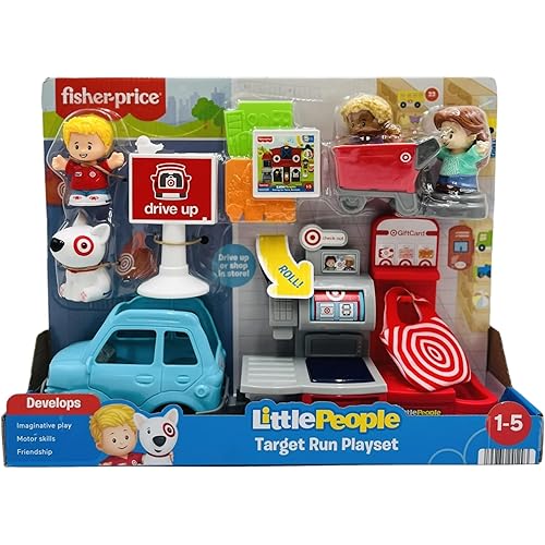 Little People Target Run Playset, Develops Imaginative Play, Motor Skills, Friendship, 1-5 Years
