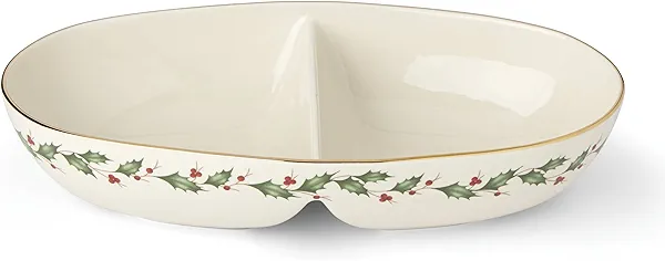 Lenox 870000 Holiday Divided Oval Bowl