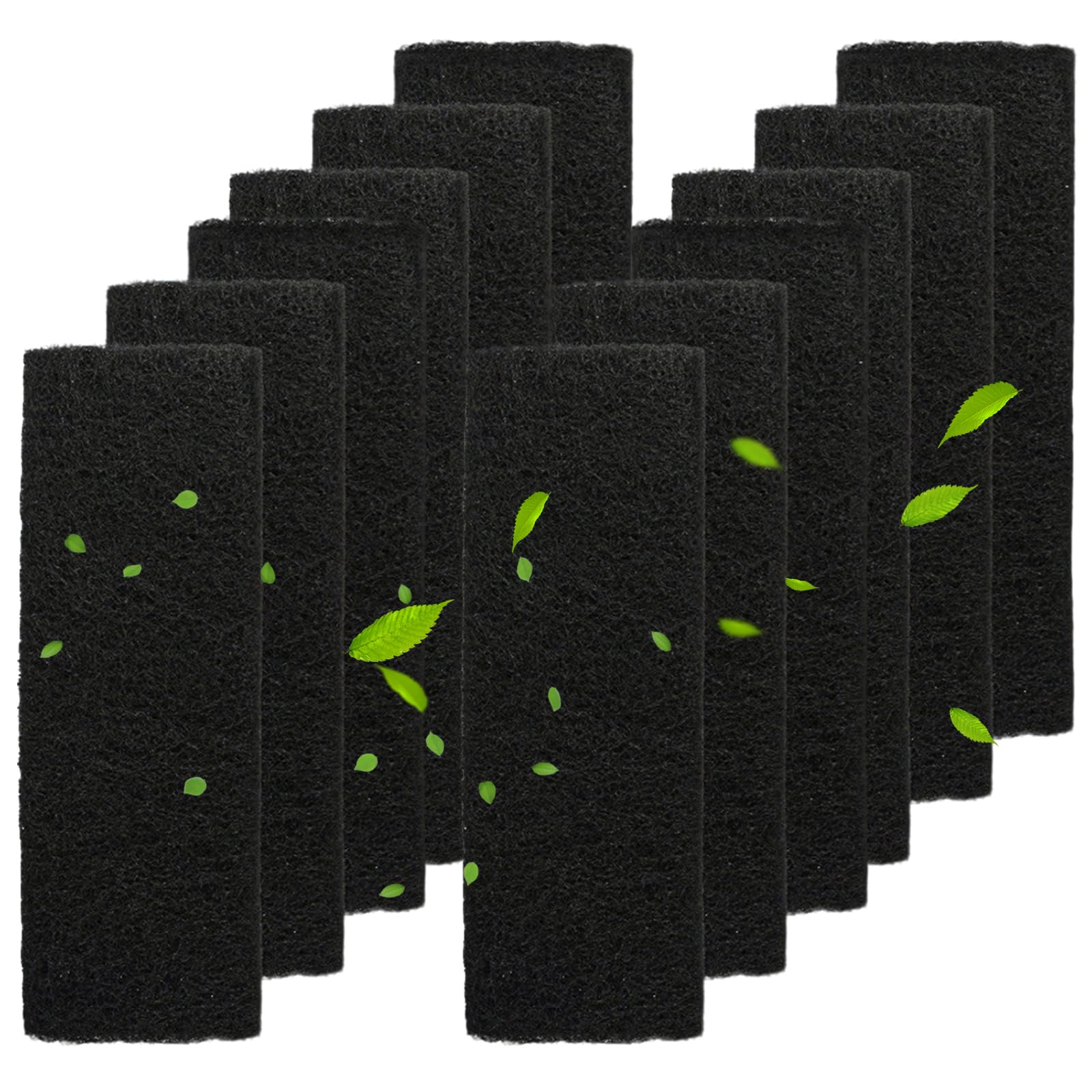 12 Pack Carbon Filters Compatible with Litter-Robot 3, 12 Pcs Pre-Cut Activated Carbon Filters Replacement for Cat Litter Box, Absorb Odors & Controls Moisture & Keep Home Fresh
