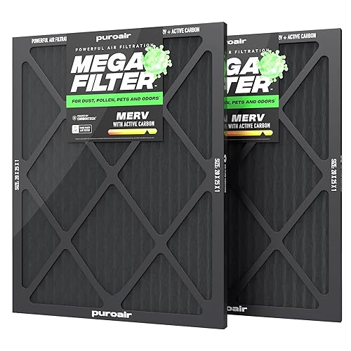 PuroAir MegaFilter - 20x25x1 Air Filter MERV 13 Activated CarbonTech