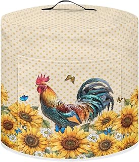 Pressure Cooker Cover Sunflower Rooster Print Air Fryer Covers Extra Large Toaster Breast Masker Appliance Dust Cover Kitchen Decoration