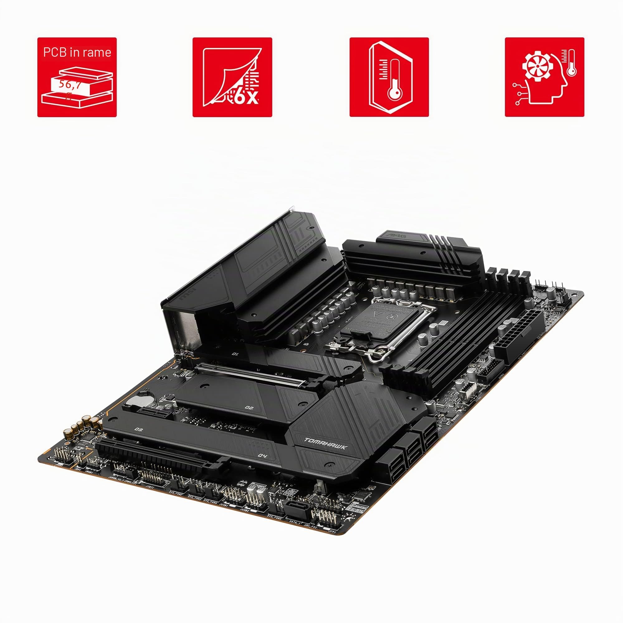 MSI MAG Z790 TOMAHAWK WIFI DDR4 Scheda madre, ATX - Supporta processori Intel 12th e 13th Gen Core, LGA 1700-90A SPS VRM, DDR4 Memory Boost 5333+MHz/OC, PCIe 5.0 e 4.0 x16, 4 x M.2 Gen4, Wi-Fi 6E