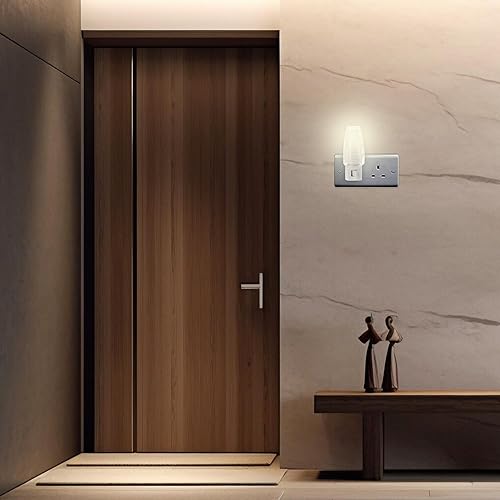 Miniatura 7 de Projectpak Luz nocturna enchufable con interruptor de encendido/apagado manual para pasillo, dormitorio de niños, escaleras, incluye bombilla