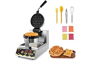 Intelligent 180° Rotating Double Waffler Commercial Restaurant Grade