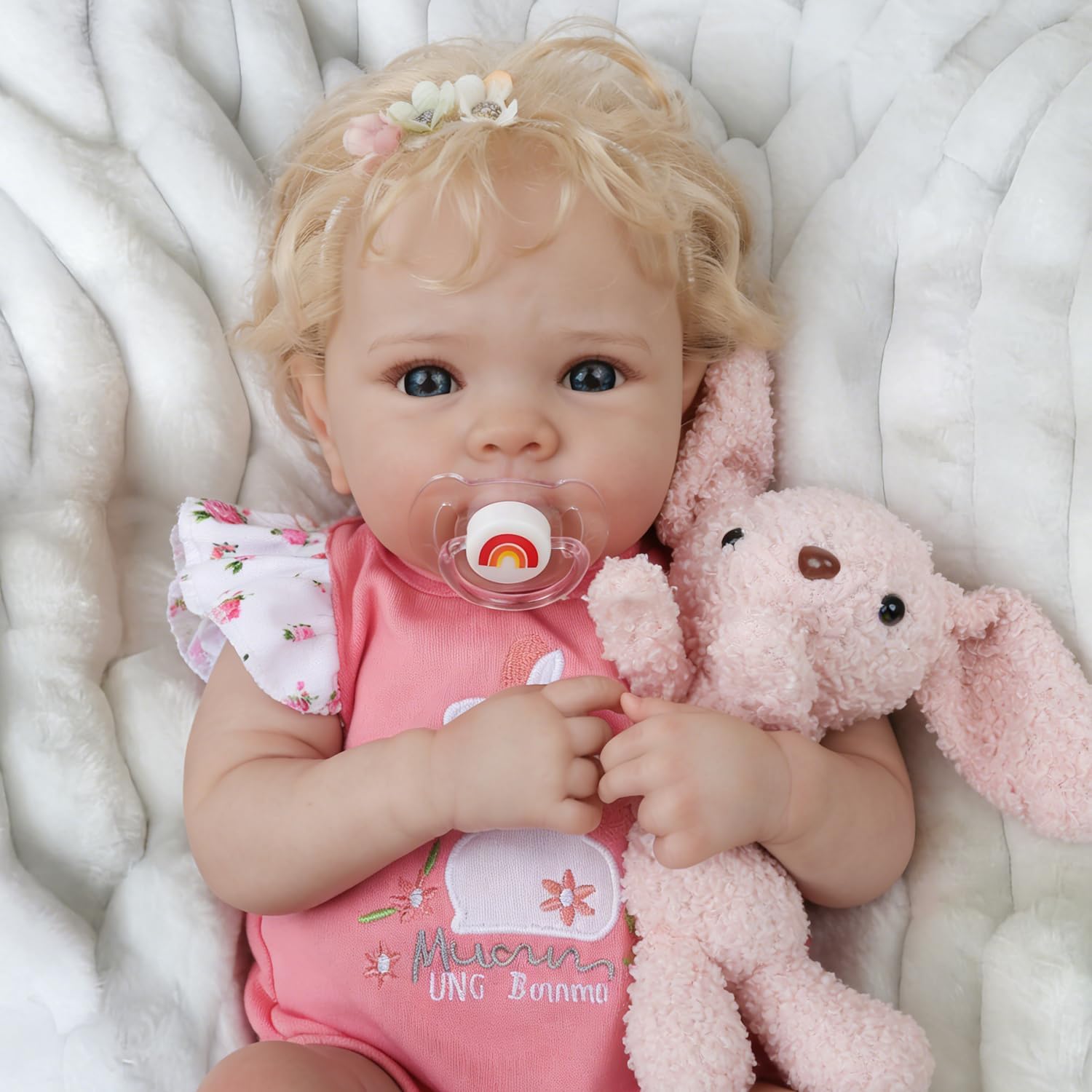 KSBD Reborn Baby Dolls 20 Inch Girl Doll – Realistic Newborn Real Life Baby Dolls, Soft Silicone Vinyl Real Baby Doll with Hand-Painted Details for Kids, Girls & Collectors