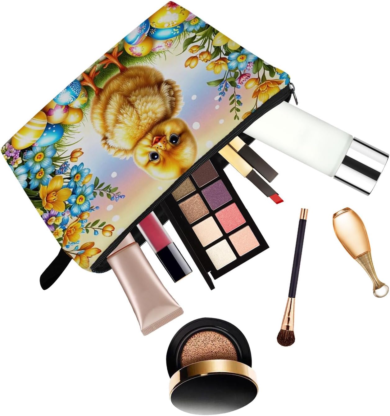 Cute Chicken Makeup Bag Toiletry Organizer Zipper Pouch Cute Chick Small Cosmetic Bag Easter Present for Women Friends - Image 5