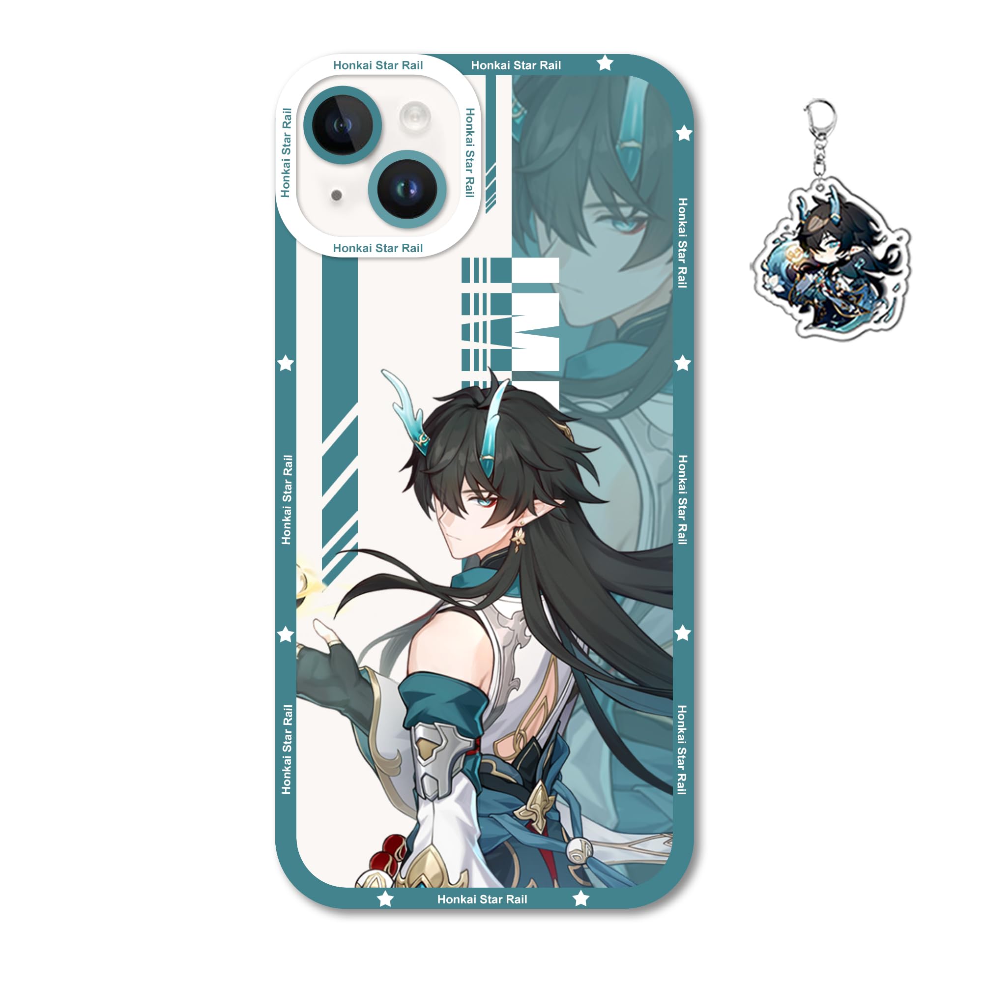 SodaMeow Honkai Star Rail Phone Case Compatible with iPhone 16/15/14/13/12/11/XR/8 Castorice Aventurine HSR Phone Protective Cover (for iPhone 16,