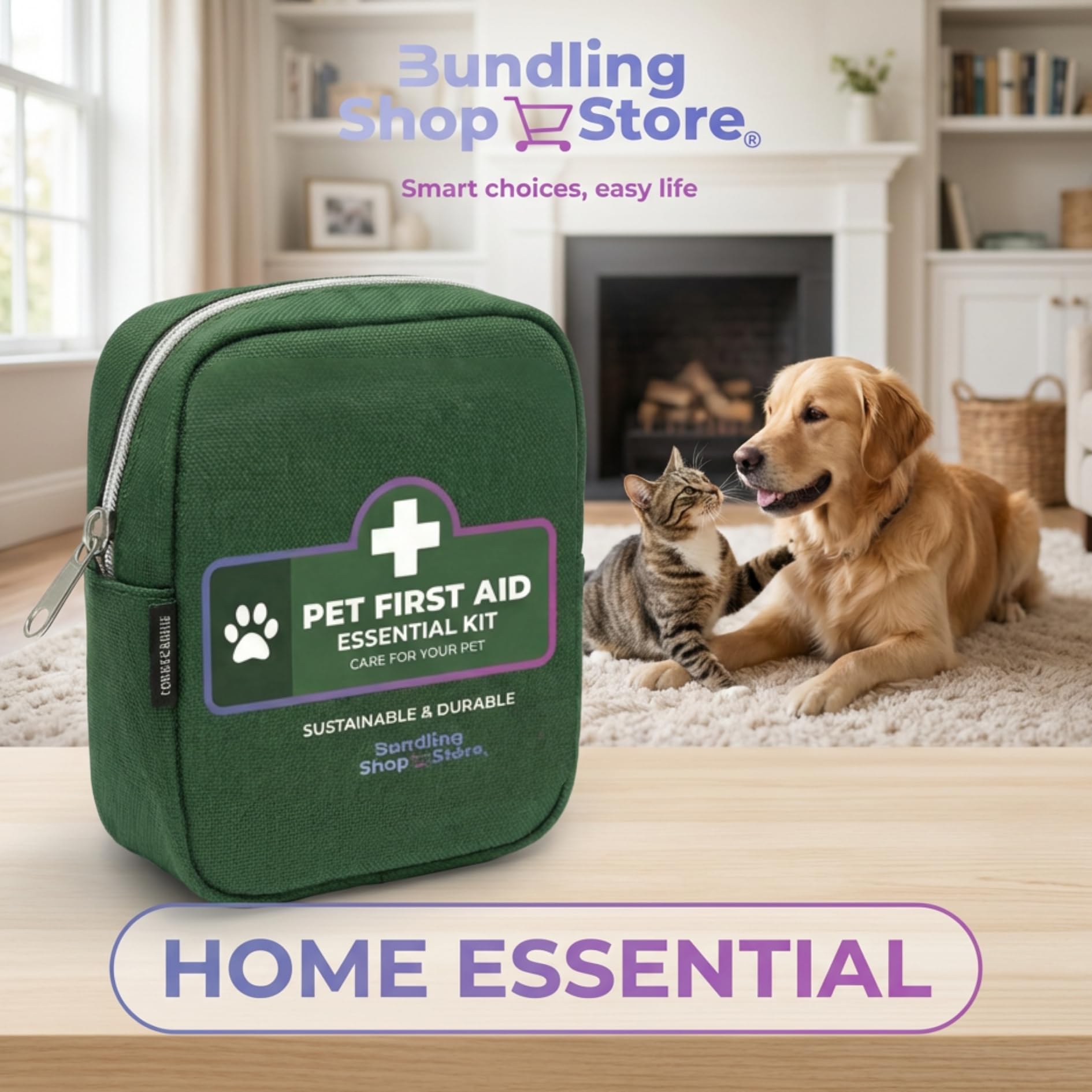 Premium Pet First Aid Kit for Dogs & Cats - 60pc - Mini First aid kit Compact Emergency Medical Supplies - Lightweight & Waterproof Case for Hiking, Travel & Home - Includes Tick Remover & Emergency - image 5