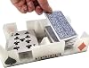 Busting with Pips Playing Card Tray - Sides Have a Heart, Club, Diamond, Spade Pattern - Plastic Caddy for Card Games Like Canasta, Rummy, UNO Crystal