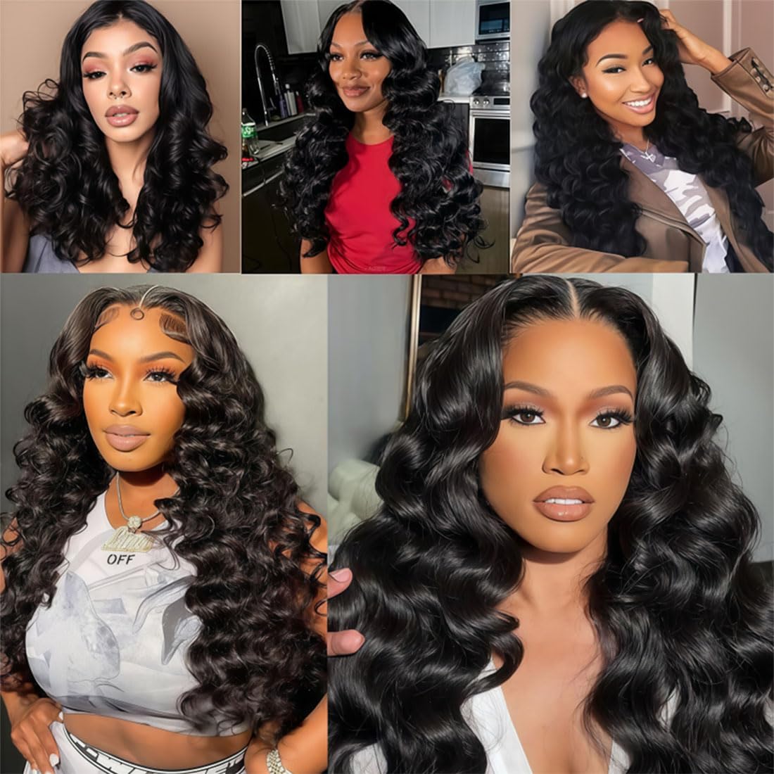 Echthaar Tressen Zum Einnähen Loose Deep Wave Human Hair Bundles Double Weft Extensions 3 Bündel 50g/Per Remy Haar Natural Black Colore for Woman 30 32 34 Zoll