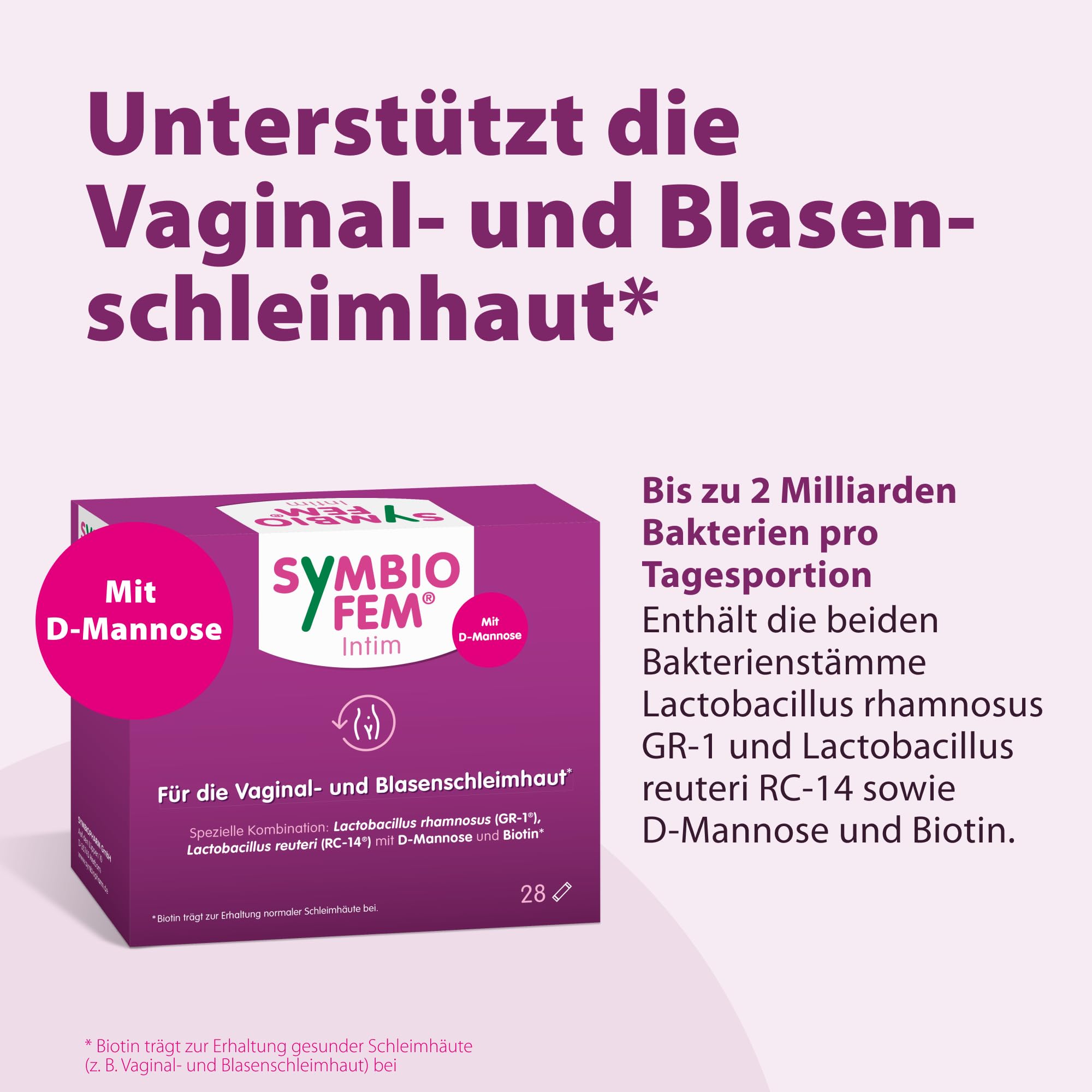 Symbiofem Intim Pulver für die Vaginal- und Blasenschleimhaut, 28 St. Beutel