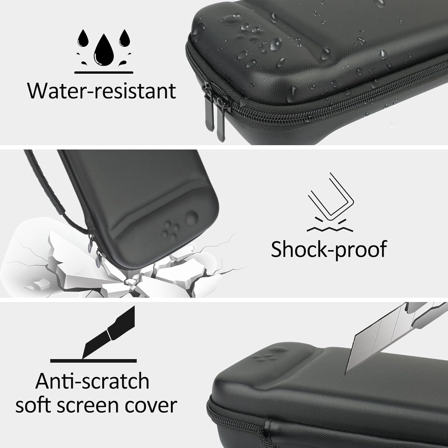 EOVOLA Accessories Kit for Nintendo Switch 2(2025), Bundle Set With Carrying Case& Screen Protector Joy Con Grips &Charger and Steering Wheels. - Image 7