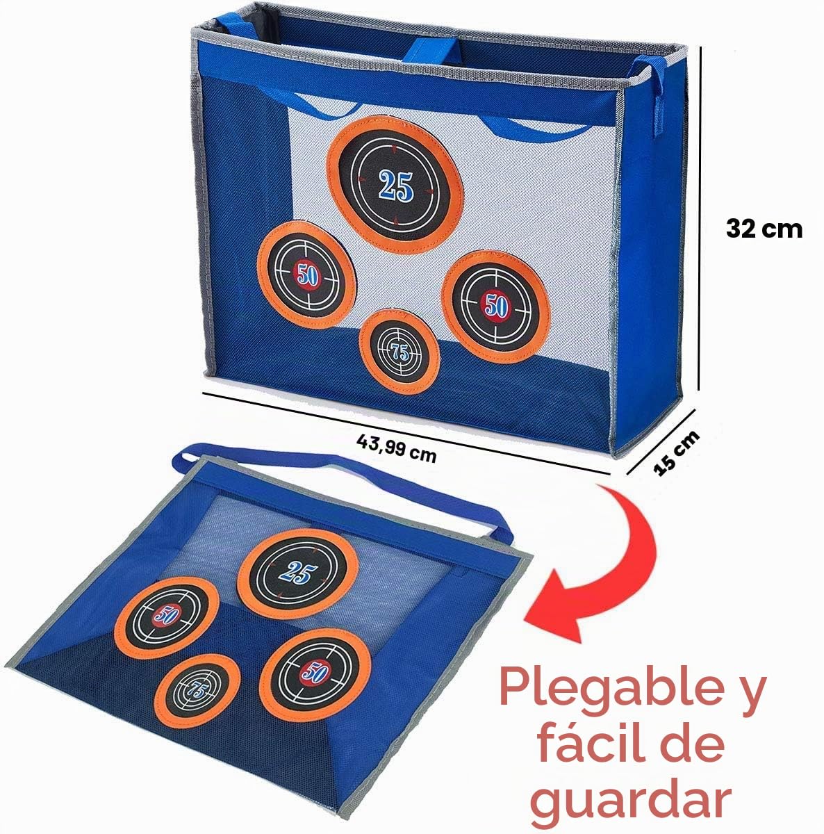 Toyer Foam Blasters Bolsa de Objetivo de Práctica Portátil Almacenamiento Transporte Bolsa de Objetivo para Pistolas Nerf Serie N-Strike Elite/Mega/Rival