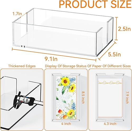 Miniatura 3 de Cq acrylic Servilleteros transparentes para cocina, cesta de toallas de invitados, soporte para toallas de papel en transparente, servilletero de