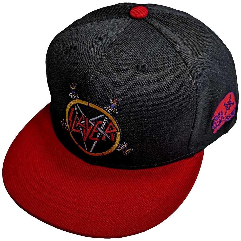 Rock Off Officially Licensed Products Unisex Red Slayer Hell Awaits Band Logo Baseball Cap One Size