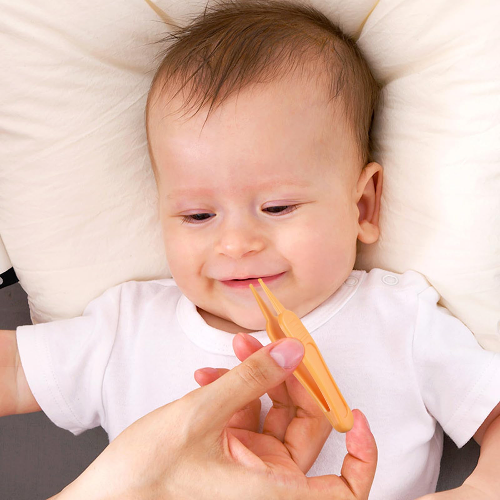 Pinces à Épiler pour Bébé Sécurité, 10 Pièces Pince à Tête Ronde Nettoyage Nasal Multicolore