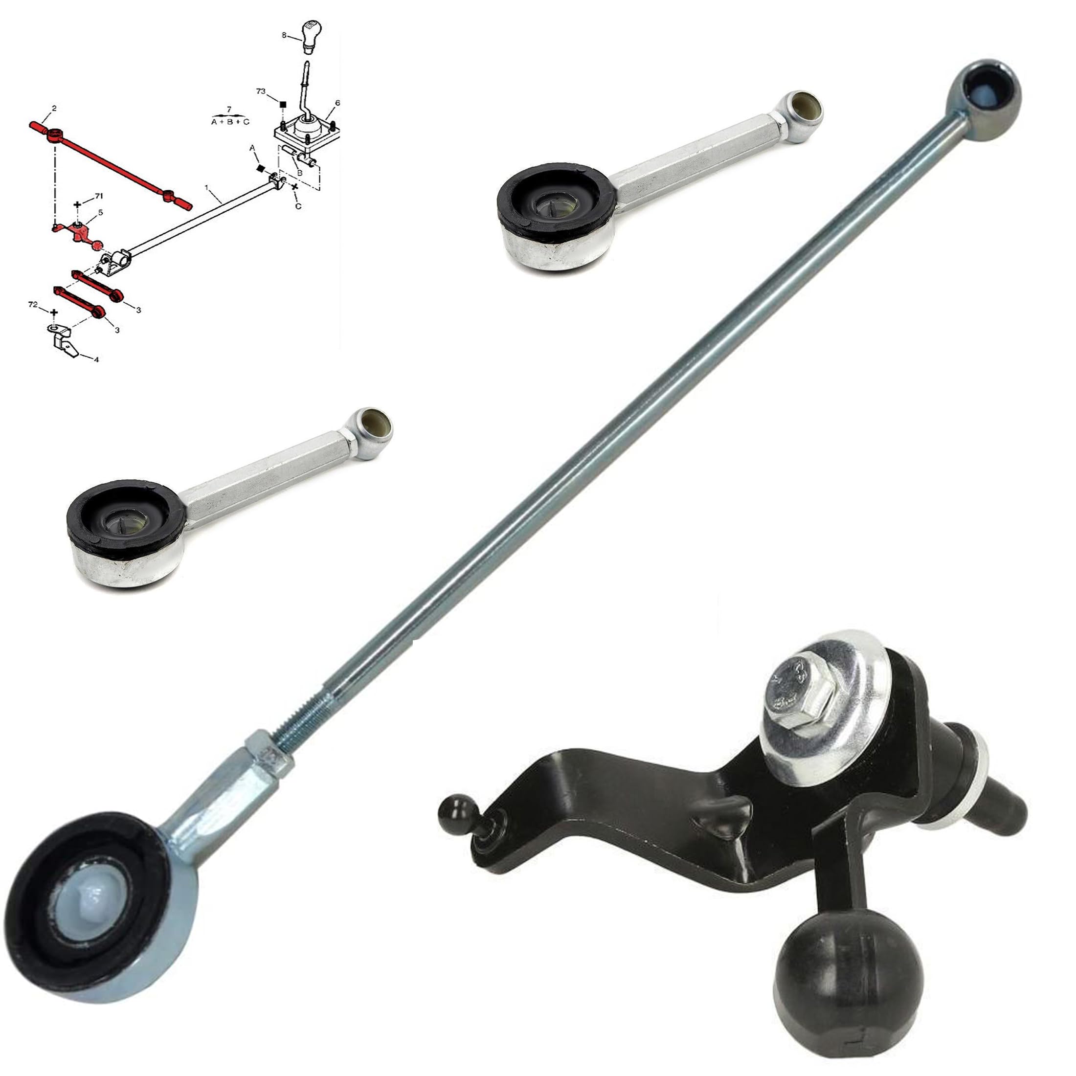 Partsline Kit Renvoi de Commande de Vitesse compatible avec Berlingo, Xsara, 206, Partner - 245279 2454F0