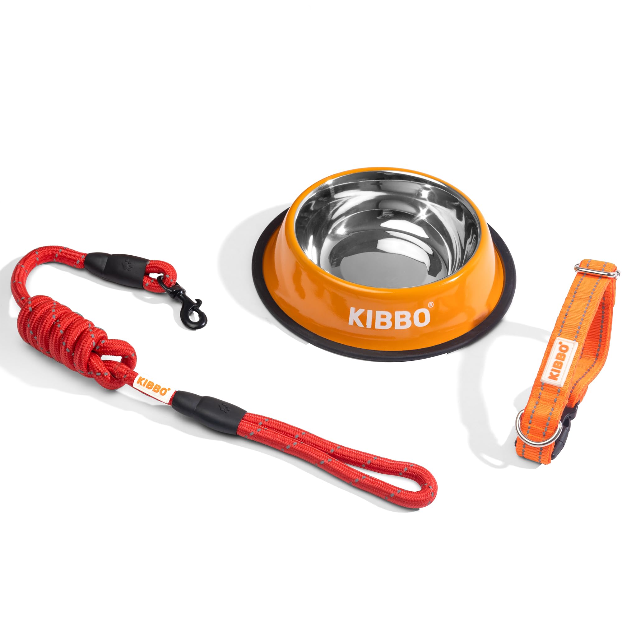 KIBBO All-in-One Essential Kit with Bowl, Leash & Collar(Dog Accessories)| Anti Skid & Food Grade Bowl| Strong Durable Reflective Leash|Soft Padded Collar (Reflective)|for S, M, L Pet Breeds|Orange (B0CMNF4HY9) Amazon Price History, Amazon Price Tracker
