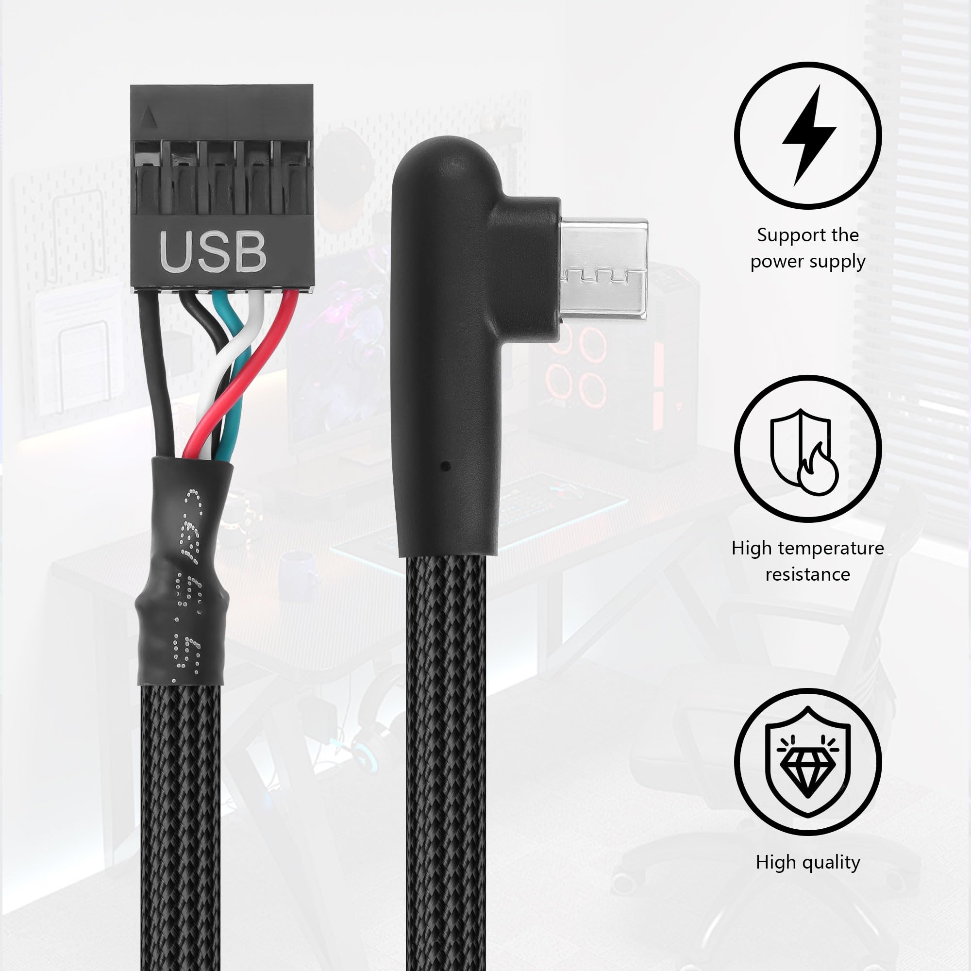 Scheda madre Mainboard 9pin USB 2.0 femmina maschio a femmina estensione Dupont dati F/F cavo cavo linea 30cm 50cm per PC fai da te  7