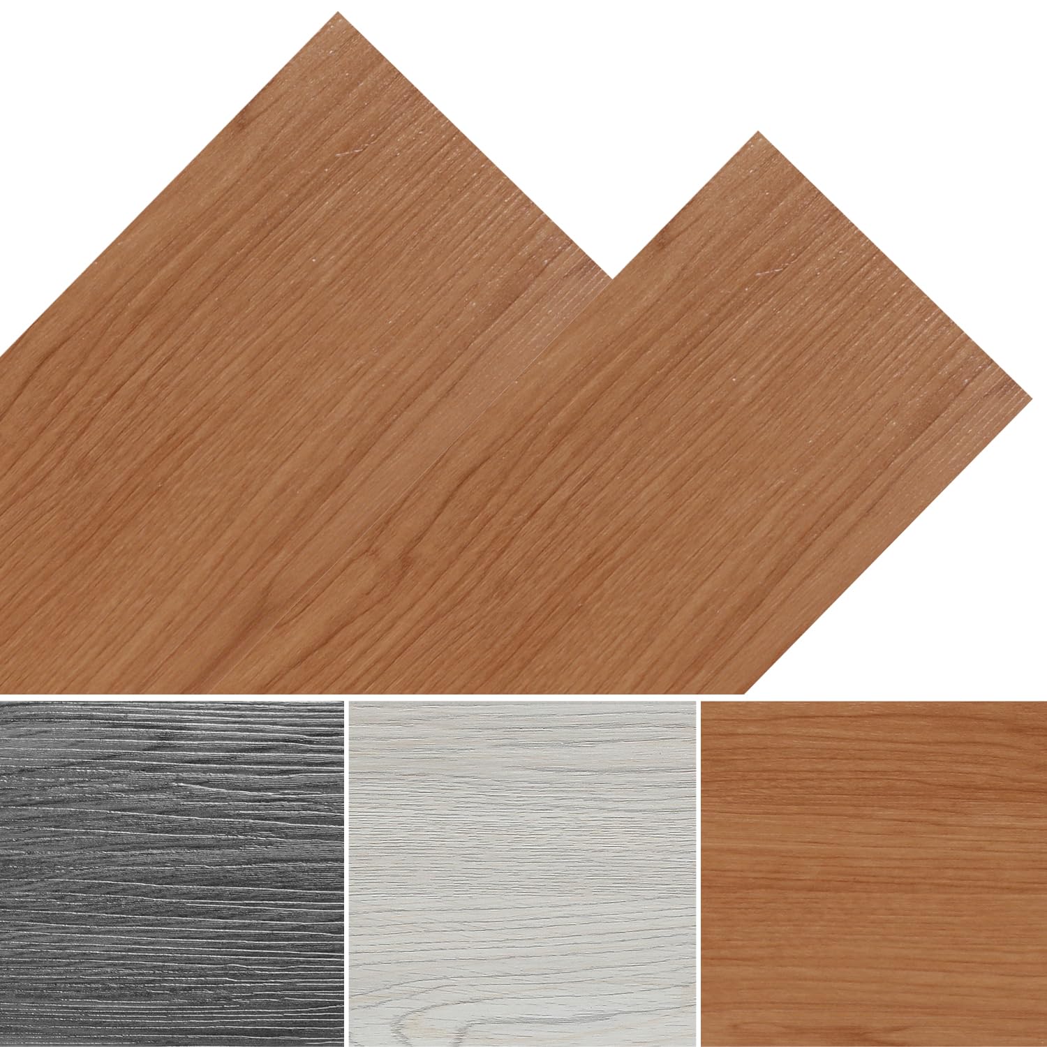 Fogmiea PVC Bodenbelag Selbstklebend Vinylboden Stabparkett Holzoptik Boden Fußboden rutschfest, wasserfest, schwer entflammbar 5 m²/36 Fliesen, braun Oak