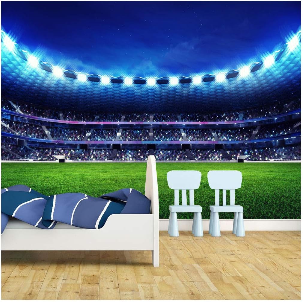 amazingsticker Football Stadium Pitch Sports Wallpaper Mural Photo Kids Bedroom Kitchen Poster Decoration Wall Covering 315x215cm