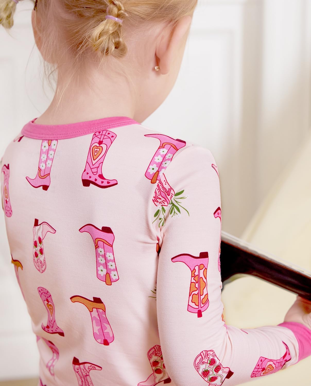 Bamboo Viscose Toddler Girls Kids Pajamas Unicorn Mermaid Pjs Long Sleeve Snug fit 12M-8Y 2pcs Soft Jammies - Image 8