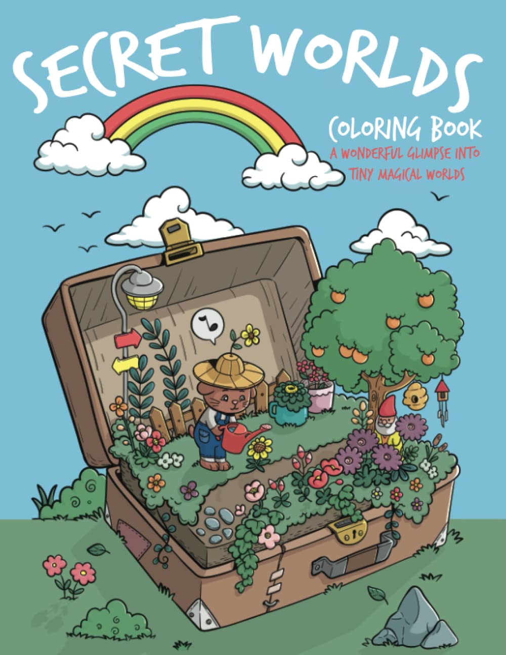 Secret Worlds Coloring Book: Unique glimpse into the secret life of magical tiny creatures and their cozy homes.