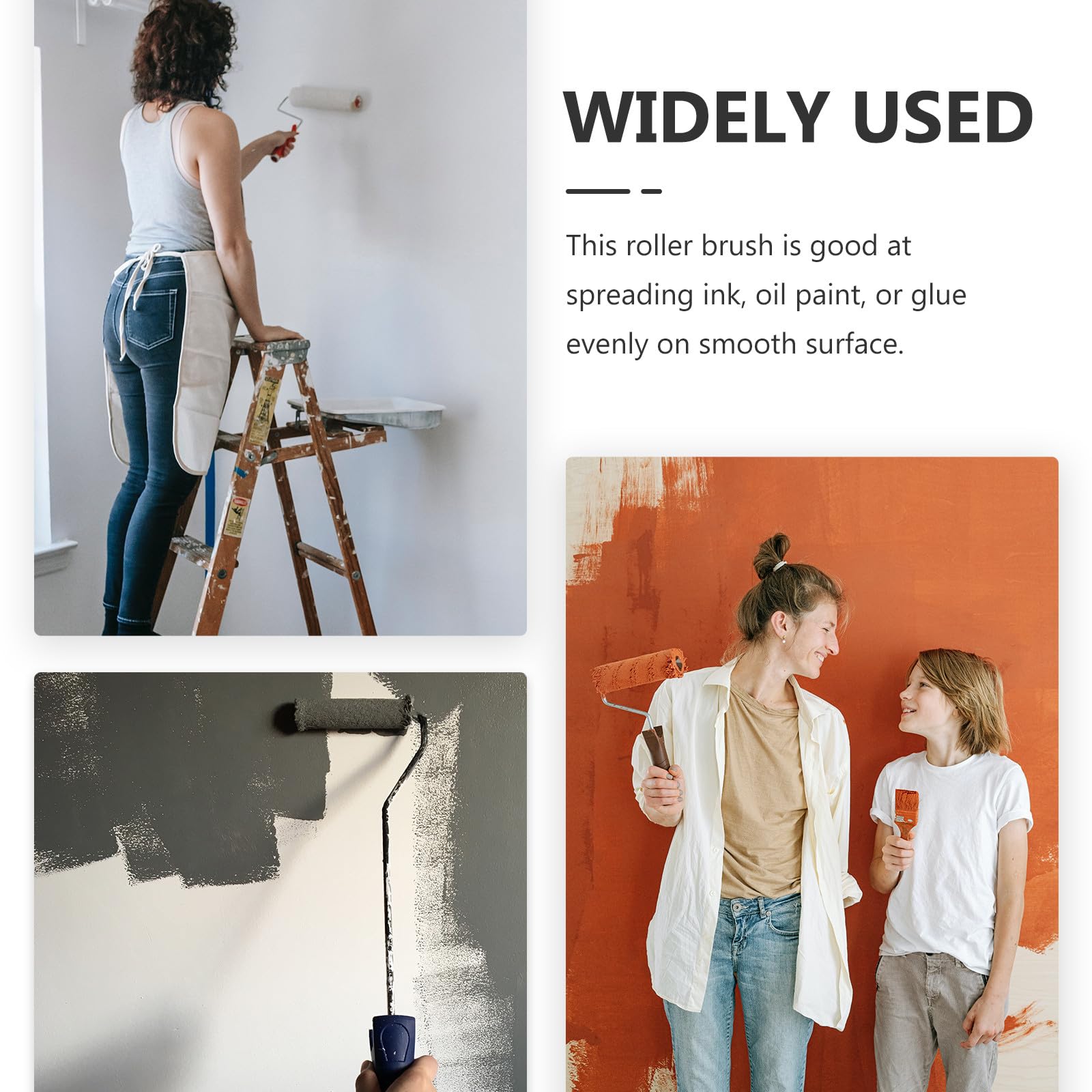 KOMBIUDA Rulli per Pittura Professionali con Manico Estensibile Sezioni Rullo in Microfibra per Verniciare Pareti Soffitti e Mobili Utensile Domestico per Imbiancare e Decorare Ambienti