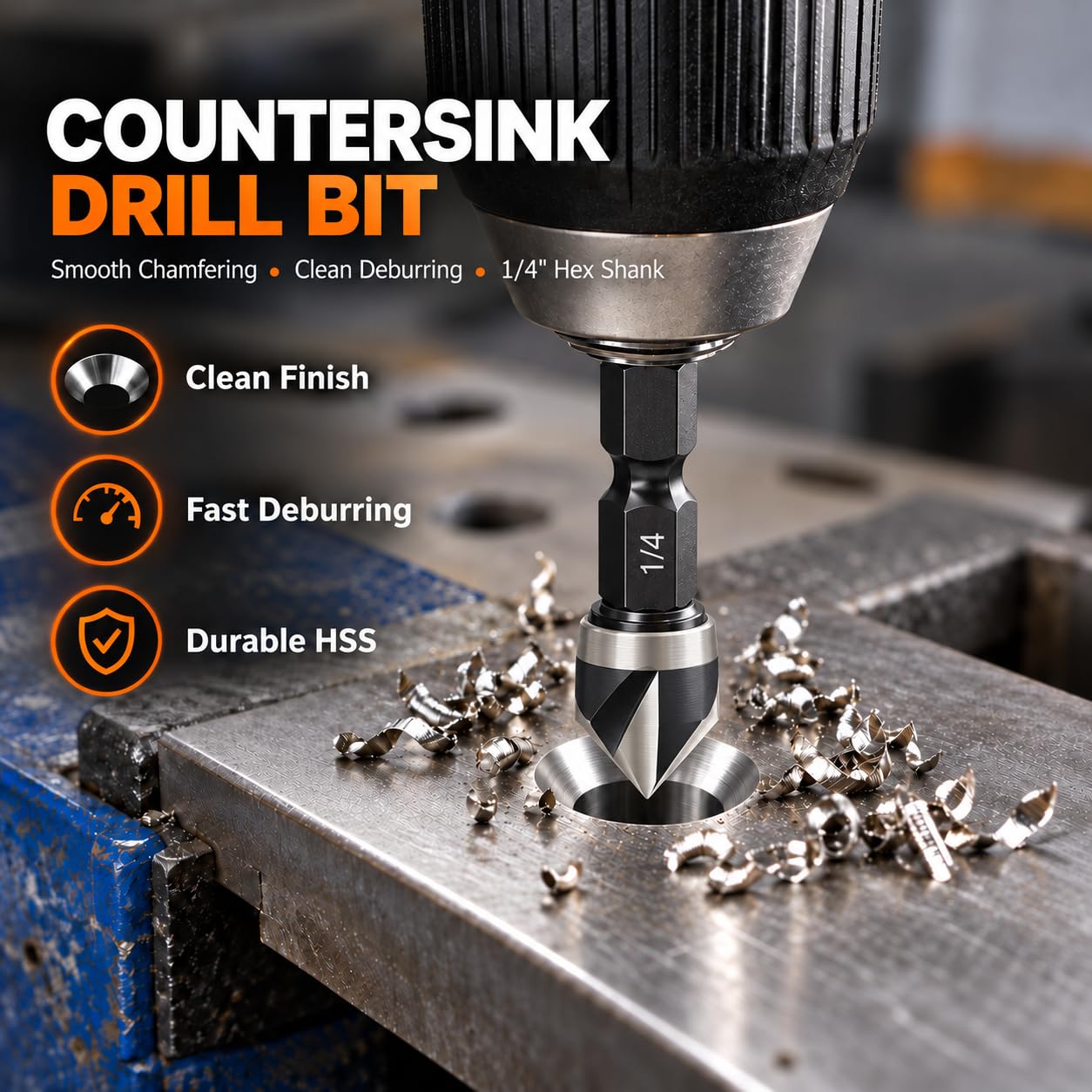 THINKWORK Step Drill & Countersink Set - HSS Precision -5