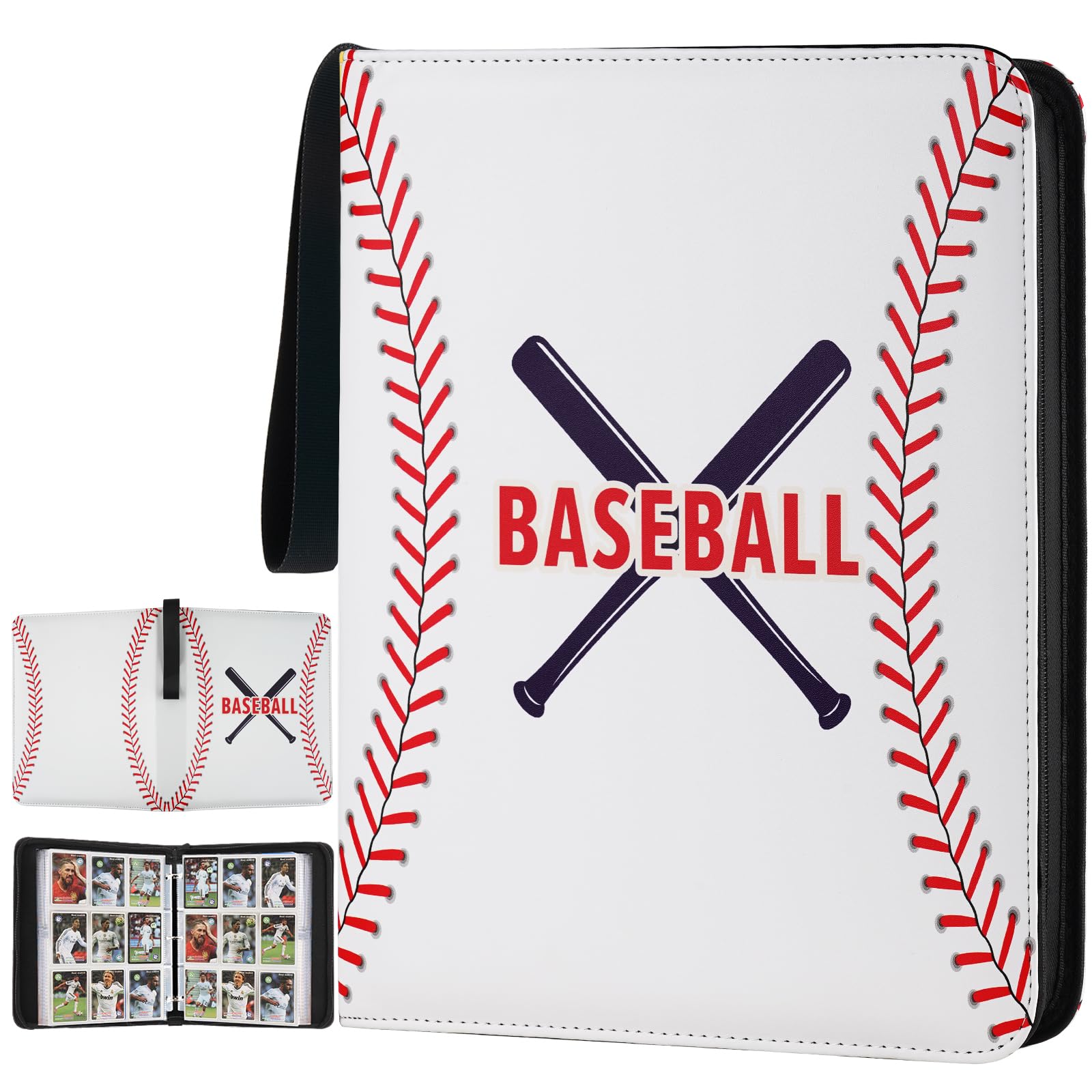 Card Binder for Cards Binder 9-Pocket,Compatible with Cards, 9-Pocket Pages Sleeves Hold up 720 Cards.Trading Card Binder with Sleeves，Card Holder